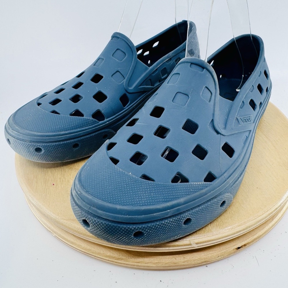 Vans Trek Slip On Clogs Blue Boys 4.5 Girls Unisex Water camp Shoes